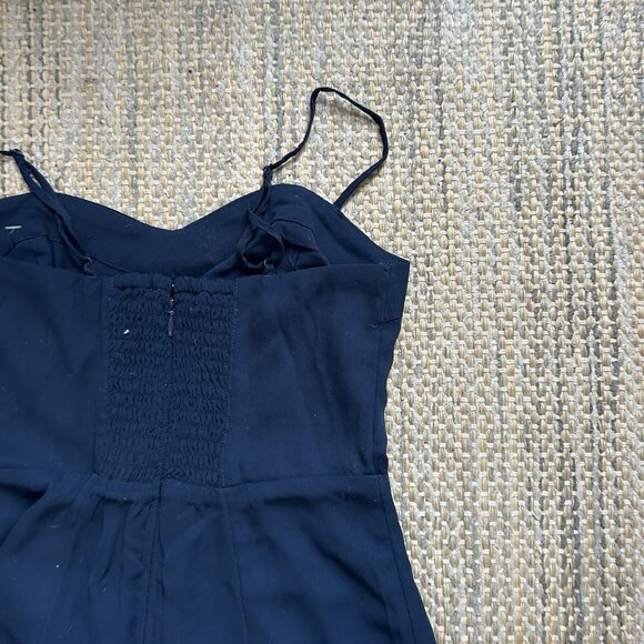 ABERCROMBIE & FITCH Women’s Camille Satin Slit Midi Slip Dress Blue Size XXS P - Picture 14 of 16